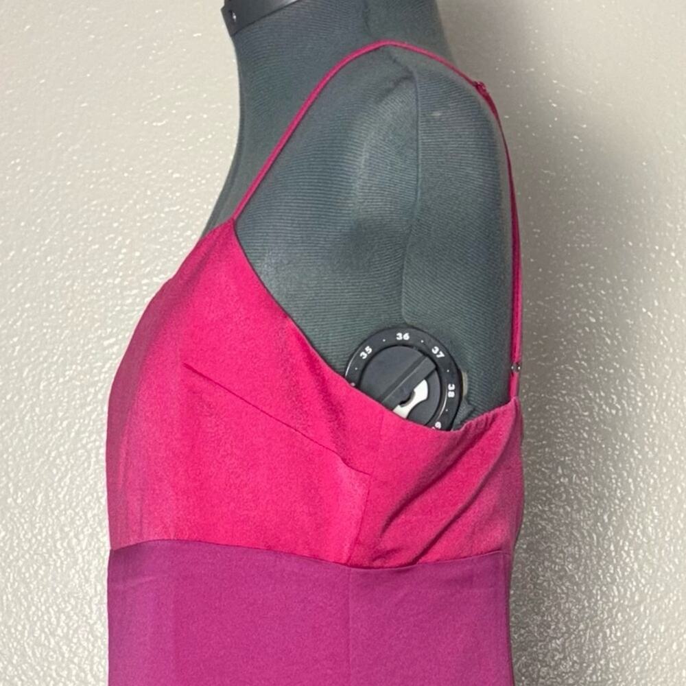 NWT Lulus Feeling Sensational Midi Dress Women's Large Color Block Pink/Magenta - Picture 10 of 16